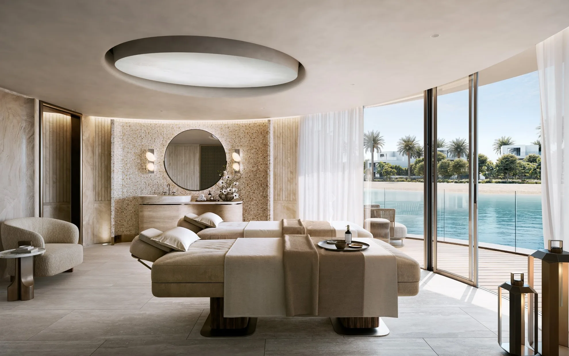 Rooftop pool at Lunaya Terraces